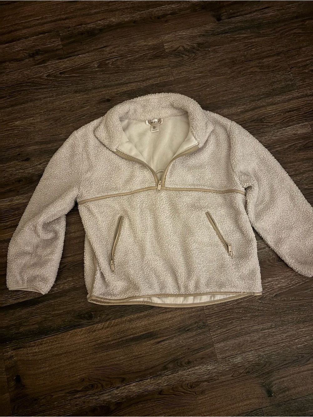 Kids Cozy Cream Sherpa Pullover Jacket